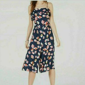 Trixxi Junior Blue Floral Ruffled Jumpsuit